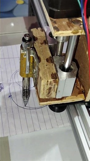 Homemade Mini CNC Plotter Machine in Action! | TechCrafters Studio #Shorts