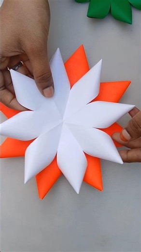 create tricolor flower with paper #diy #republicday #papercraft