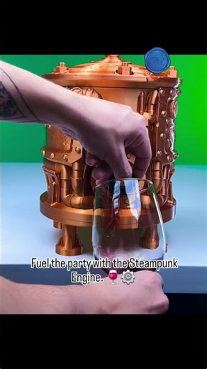 Steampunk Engine Wine Bag Dispenser