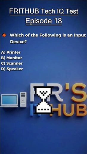 Which is an Input Device? 🖥️ Tech Quiz 18 #shorts
