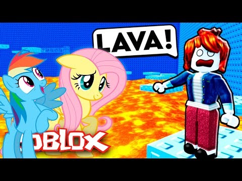 Fluttershy And Rainbow Dash PLAY Floor is Lava Tower in Roblox