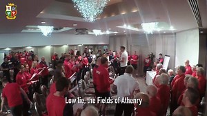 Here is a treat for you - the 2017 Lions squad singing the Official Tour songs. We think they sound pretty good 🙉 #LionsRugby | Official Lions Rugby