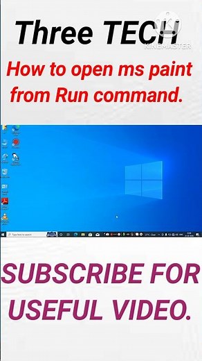 How to open ms paint from run command || shortcut key🔑 New