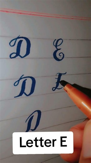 ✨ Turning the letter "E" into elegant art with 3 unique calligraphy styles!#perfectart #calligraphy