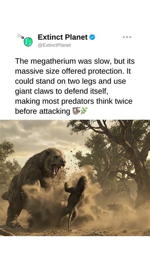 Slow but powerful, how the megatherium survived 🦥🦴 #Prehistory #Megafauna