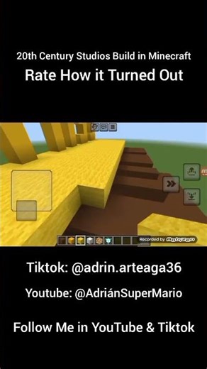 20th Century Studios Build in Minecraft Rate How it Turned Out #20thcenturystudios #minecraft