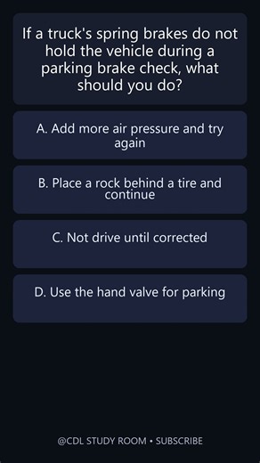 CDL GENERAL KNOWLADGE - #22 QUIZ QUESTION