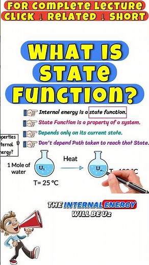 What is a State Function? #statefunction #internalenergy #thermodynamics #shorts #viral