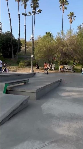 Kickflip up crooked grind down the el sereno skatepark #skateboarding
