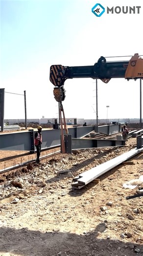 Mount Roofing & Structures on Instagram: "Here’s a glimpse of our expert team in action, executing the fastest erection of a Pre-Engineered Building (PEB) structure at the site. #mountroofing #fastestconstruction #worldrecord #pebstructure #pufpanels #construction"