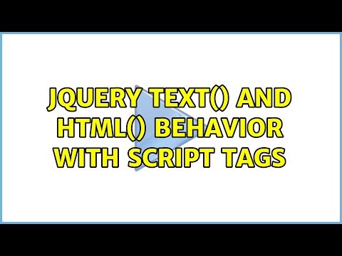 jQuery text() and html() behavior with script tags