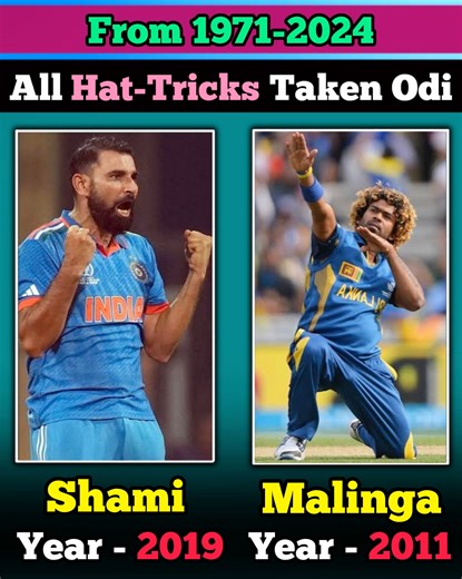 1.3M views · 8.6K reactions | All Hat-Tricks Taken in ODIs (1971-2024) | Cricket Stats | Facebook