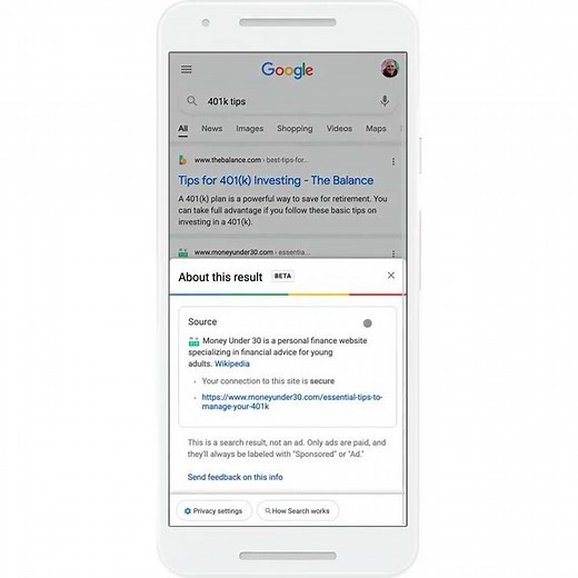 A quick way to learn more about your Google search results