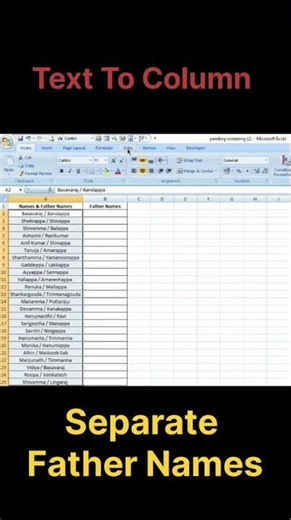Excel Text to Columns Explained 🔥 #Shorts