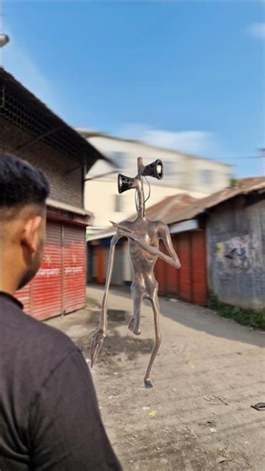 Siren Head Attack in Real Life / horror shorts video😲 #shorts #vfx #sirenhead #horror #trending