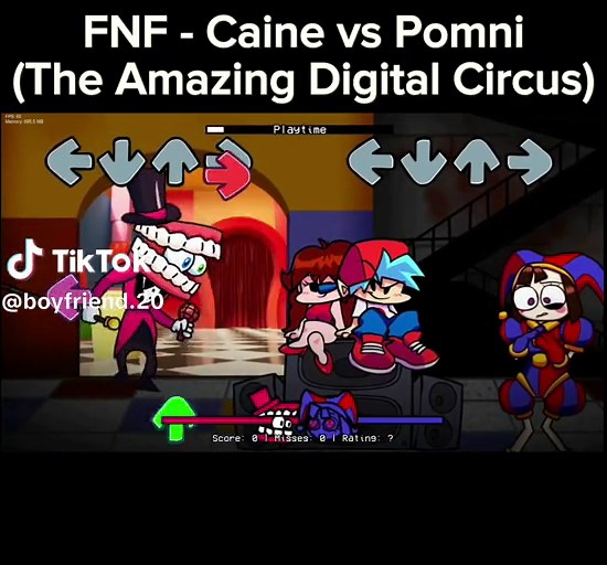 Caine vs Pomni: The Amazing Digital Circus | Friday Night Funkin'