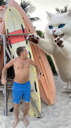 The giant cat caught him😿😱 #crazykozak #catshorts #catblogger #catvideos #catmemes #mycat#catworld