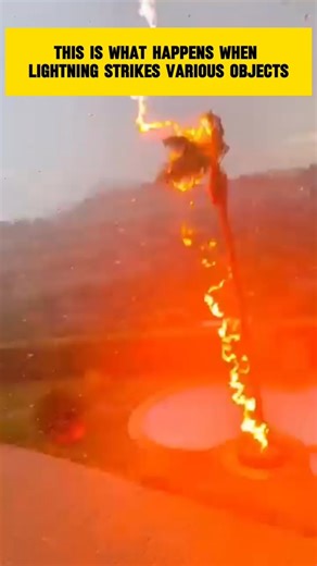 This is what happens when lightning strikes various objects #viralvideo #shortsfeed #viral