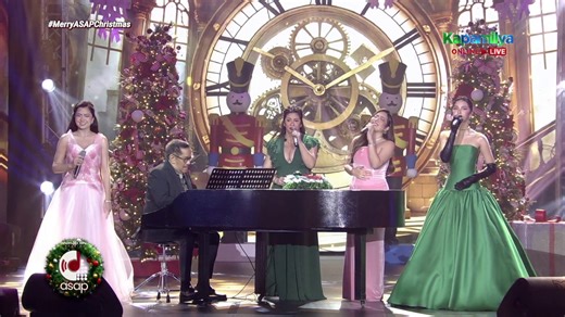 Wicked performance on #ASAP stage with Regine Velasquez-Alcasid, Angeline Quinto, Alexa Ilacad and Kai Montinola! 💗💚✨ #MerryASAPChristmas #ASAP30 | ASAPOFFICIAL