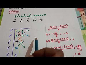 How to Check stability of the system using Routh Criterion/ Unit_4/#1