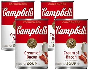 Campbell's Condensed Cream of Bacon Soup, 10.5 OZ Can (Pack of 4)