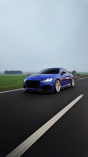 Blue Audi TTRS Luxury Car Showcase