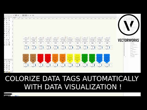 Apply Data Visualization / Colorize Data Tags in Vectorworks from Lighting Fixtures Data !