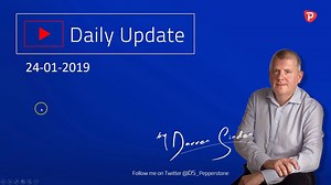 Watch today's FX Daily Update (Thursday 24th January) from Darren Sinden. Here's what he covers: ✅ GBP trades with a $1.30 handle. ✅ AUD falls by almost -0.5% against USD. ✅ USD continues to eat into BRL monthly gains ✅ Nikkei manufacturing PMI for December slows to 50. ✅ ECB rate decision on tap. ✅ Soros and Zhang among today's' speakers at the WEF ✅ Feeling vulnerable to automation? All Trading Involves Risk | Pepperstone | Facebook