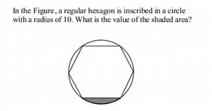 In the Figure, a regular hexagon is inscribed in a circle with ... | Filo