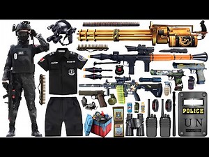 Special Forces Military Toy Police Gun Set Open Box, Gatling Machine Gun, Rocket Launcher,M416 Rifle