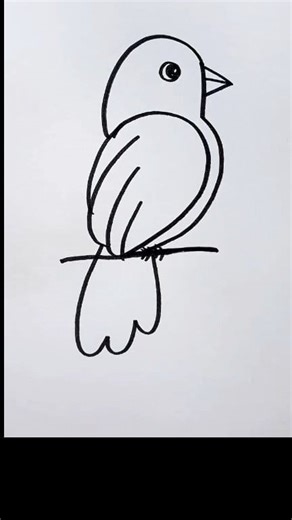 Easy bird drawing tutorial 😍 . #easydrawimgforbginners #creativedrawing #artwork #drawing #explorepage #fbreelsfypシ゚viralシ | Easy drawing for kids24