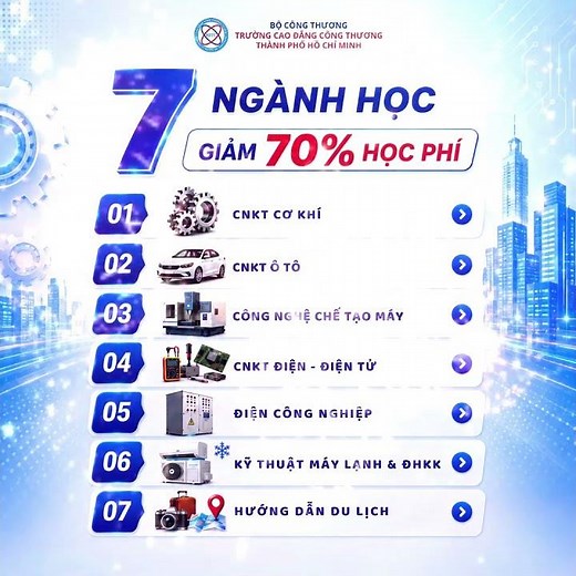 XÉT TUYỂN CAO ĐẲNG CHÍNH QUY 2026 TẠI HITC - GIẢM TỚI 70% HỌC PHÍ