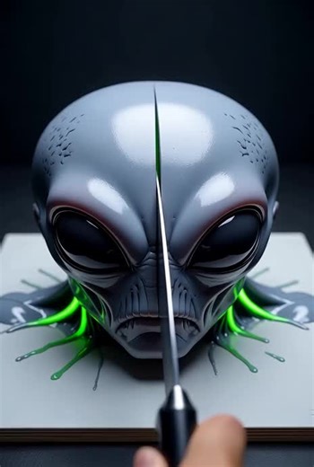 👽🔪#satisfy #slime #fyp #alien