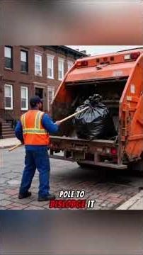 Garbage truck compactor jammed on a heavy bag #sucessjourney #currentaffairs #orderset #failforward