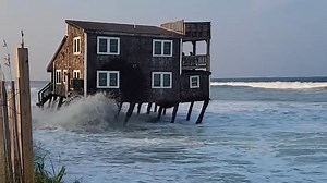 Video shows North Carolina home collapse into the Atlantic Ocean