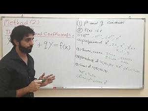Chapter 3: Method (2) - The Undetermined Coefficients - Part 1 شرح مفصل