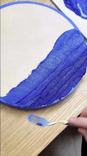 Textured ombre ocean painting with Sand Texture Medium