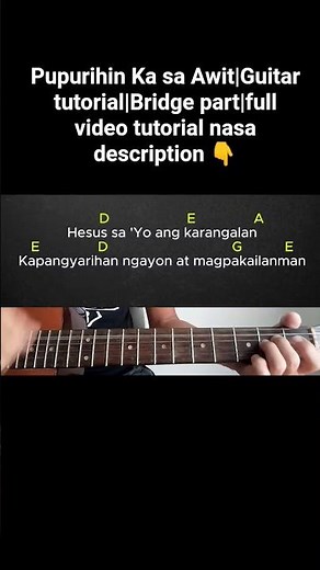 Pupurihin Ka sa Awit chorus part guitar tutorial #worshipguitartutorial #ghguitartutorial #short