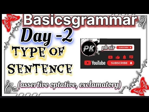 📘 Types of Sentences in English Grammar | Assertive, Optative & Exclamatory #grammar