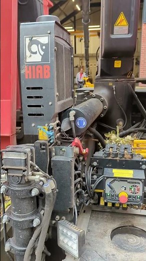 Inspection in our workshop of a GMT035 grapplesaw mounted on a MAN truck with HIAB X-HiPro 232 crane