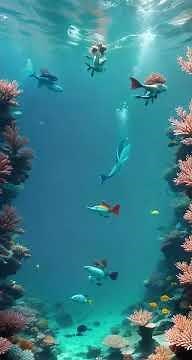 🧜‍♀️✨ Enchanted Underwater Realm: Vibrant Coral, Colorful Fish & Majestic Mermaid Women 🌊🐠