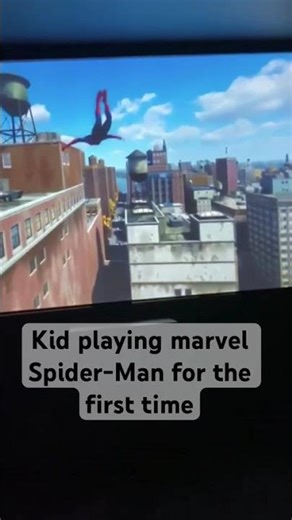 kid playing Marvel Spider-Man for the first time #marvel #spiderman #gameplay