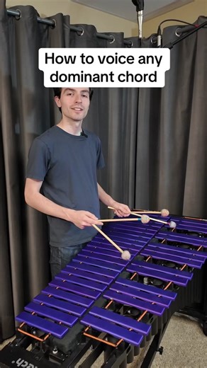 Learn how to voice any dominant chord #vibraphone #malletech #jazz #transcription #musictheory #blues #improvisation #solo
