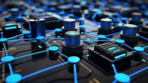 A series of interconnected computer systems operating seamlessly to create a highly optimized and automated workflow for a modern business.