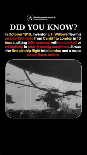 The First Airship Flight Into London #shorts #history