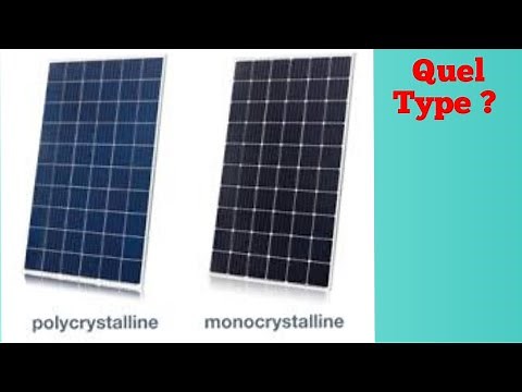 panneaux PV monocristallin et polycristallin