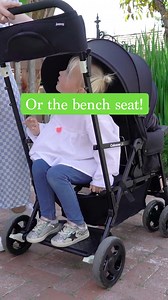 21K views · 187 reactions | Introducing our new double stroller! Perfect for families with two little ones, this stroller features a rear bench seat and platform for your child to sit or stand as they please. Say goodbye to tantrums and tears--our stroller is designed to keep both children happy and comfortable. Get yours today and enjoy stress-free outings with your little ones! #doublestroller #familytime #parentingmadeeasy | joovy | Facebook
