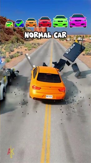 Big & Small cars vs Lego Police Cars - BeamNG.drive #shorts #beamngdrive