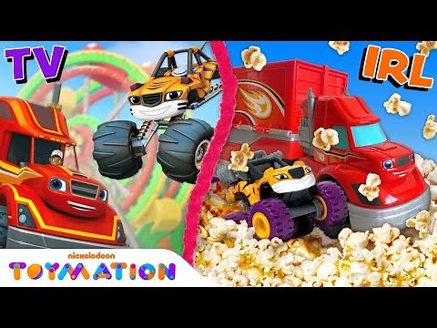 Big Rig Blaze Truck Toy Saves Stripes' Animal Party! 🥳 | Toymation