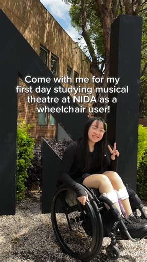 Brittany Goh on Instagram: "first day at @nidacommunity done and dusted! I’m so excited to be here and I’ve had such a wonderful time so far, I can’t wait for the rest of the year! 🥹 still so happy about the ramp in the atrium — it’s well designed and a good angle that I can push myself up easily! I’m really excited aswell that any other wheelchair or mobility aid users will be able to get down there now too. I didn’t expect it to be built already because it wasn’t there when I went in mid-Janu